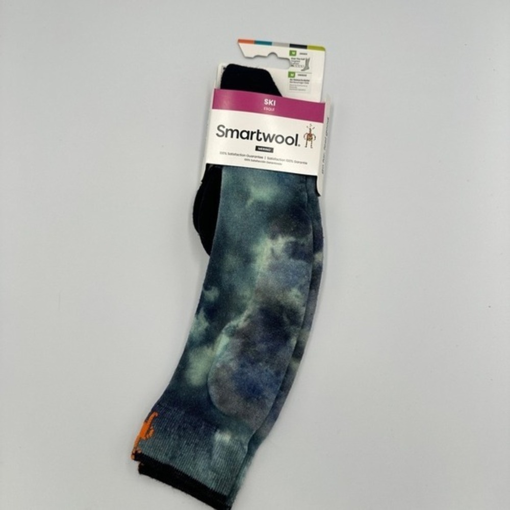 Smartwool Ski Merino Wool Over The Calf Socks Men's Size M Tie Dye Dark Gorpcore